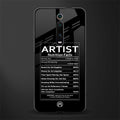 artist nutrition facts glass case for redmi k20 pro image