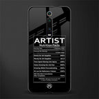artist nutrition facts glass case for redmi k20 pro image