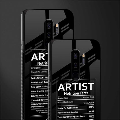 artist nutrition facts glass case for samsung galaxy s9 plus image-2