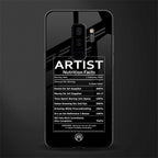 artist nutrition facts glass case for samsung galaxy s9 plus image