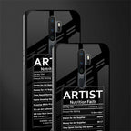 artist nutrition facts glass case for oppo a5 2020 image-2