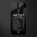 artist nutrition facts glass case for oppo a5 2020 image