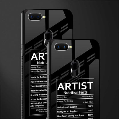 artist nutrition facts glass case for oppo a7 image-2