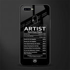 artist nutrition facts glass case for oppo a7 image