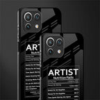 artist nutrition facts glass case for mi 11 lite image-2