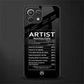 artist nutrition facts glass case for mi 11 lite image