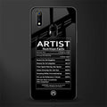 artist nutrition facts glass case for realme 3 pro image