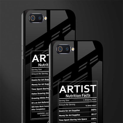 artist nutrition facts glass case for realme c2 image-2