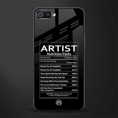 artist nutrition facts glass case for oppo a1k image