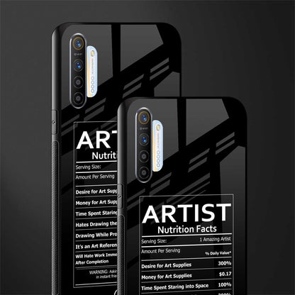 artist nutrition facts glass case for realme x2 image-2
