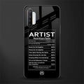 artist nutrition facts glass case for realme x2 image