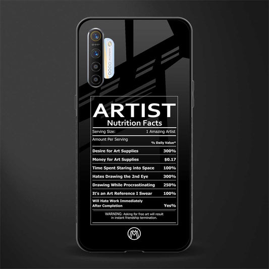 artist nutrition facts glass case for realme xt image