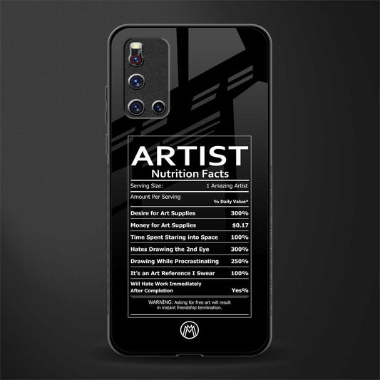 artist nutrition facts glass case for vivo v19 image