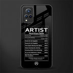artist nutrition facts glass case for vivo v21 5g image