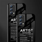 artist nutrition facts glass case for oppo f19s image-2