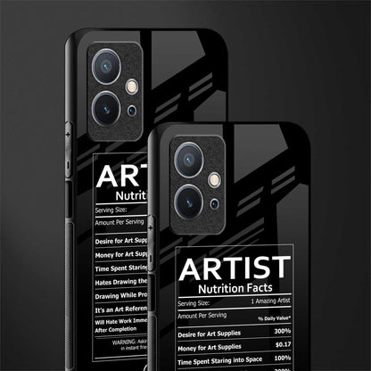 artist nutrition facts glass case for vivo t1 5g image-2