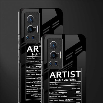artist nutrition facts glass case for vivo x70 pro image-2