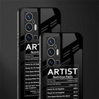 artist nutrition facts glass case for vivo x70 pro plus image-2