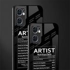 artist nutrition facts glass case for oppo reno7 5g image-2