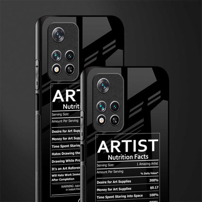artist nutrition facts glass case for poco m4 pro 5g image-2