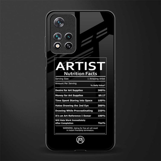 artist nutrition facts glass case for poco m4 pro 5g image