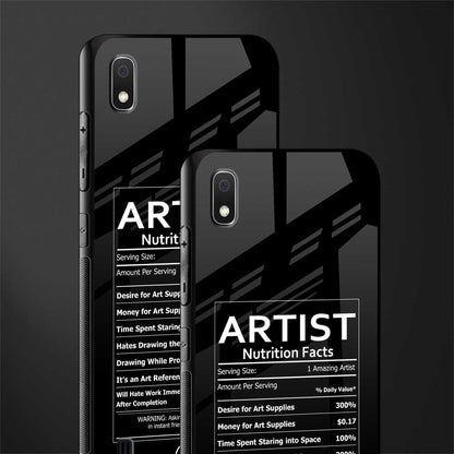 artist nutrition facts glass case for samsung galaxy a10 image-2