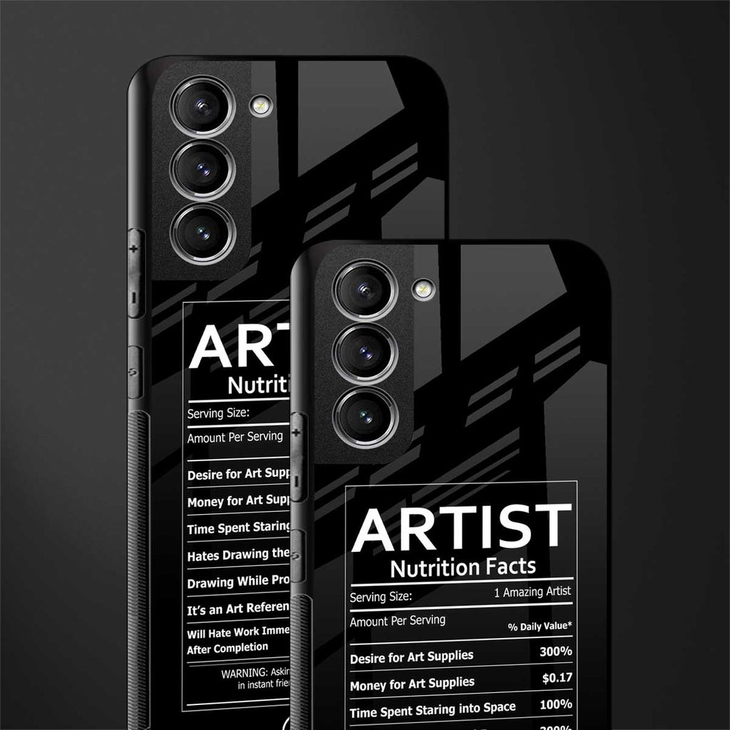 artist nutrition facts glass case for samsung galaxy s21 fe 5g image-2