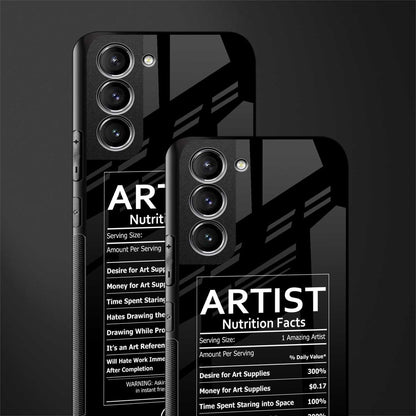 artist nutrition facts glass case for samsung galaxy s22 plus 5g image-2