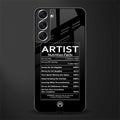 artist nutrition facts glass case for samsung galaxy s21 fe 5g image