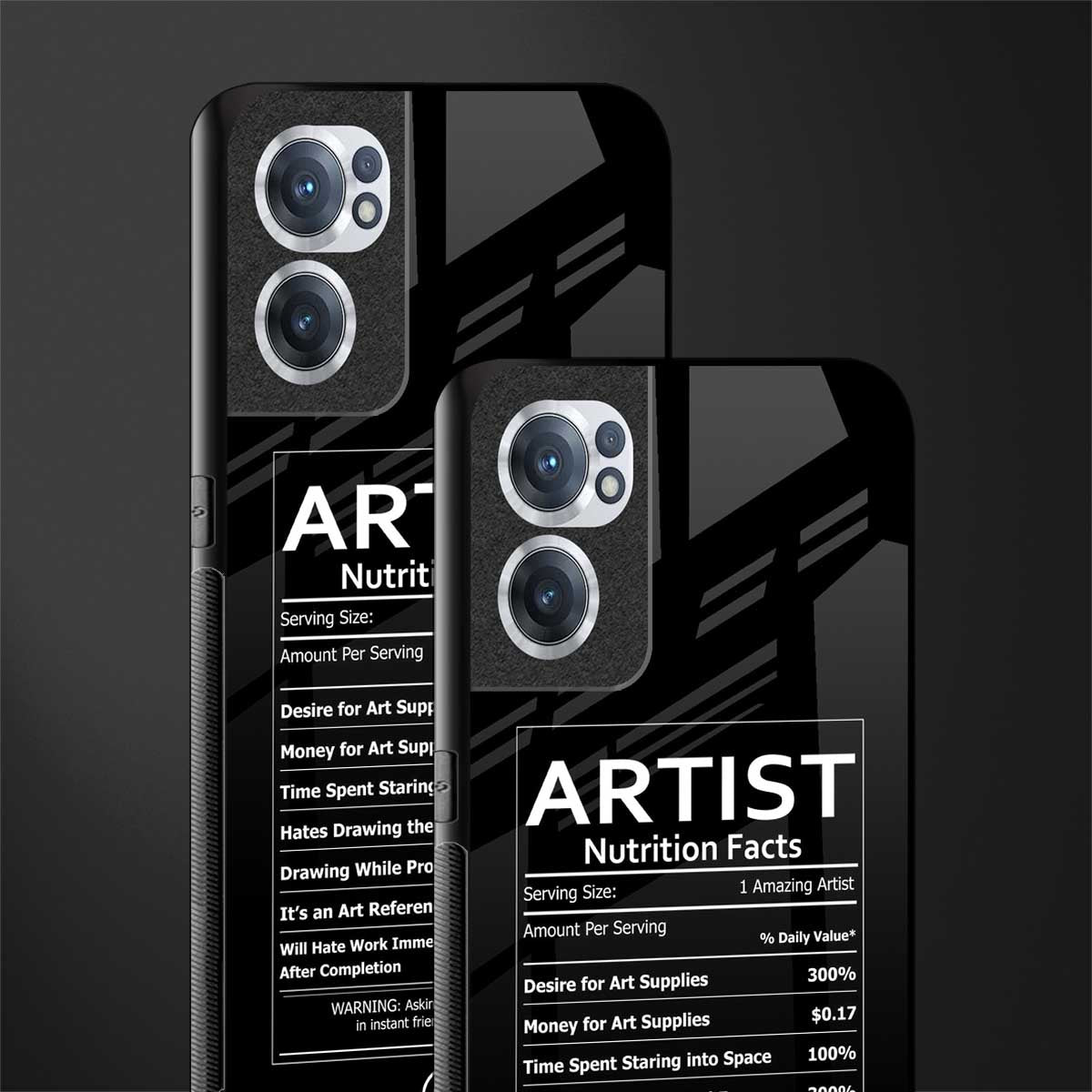 artist nutrition facts glass case for oneplus nord ce 2 5g image-2