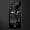 artist nutrition facts glass case for samsung galaxy s22 ultra 5g image