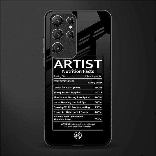 artist nutrition facts glass case for samsung galaxy s21 ultra image