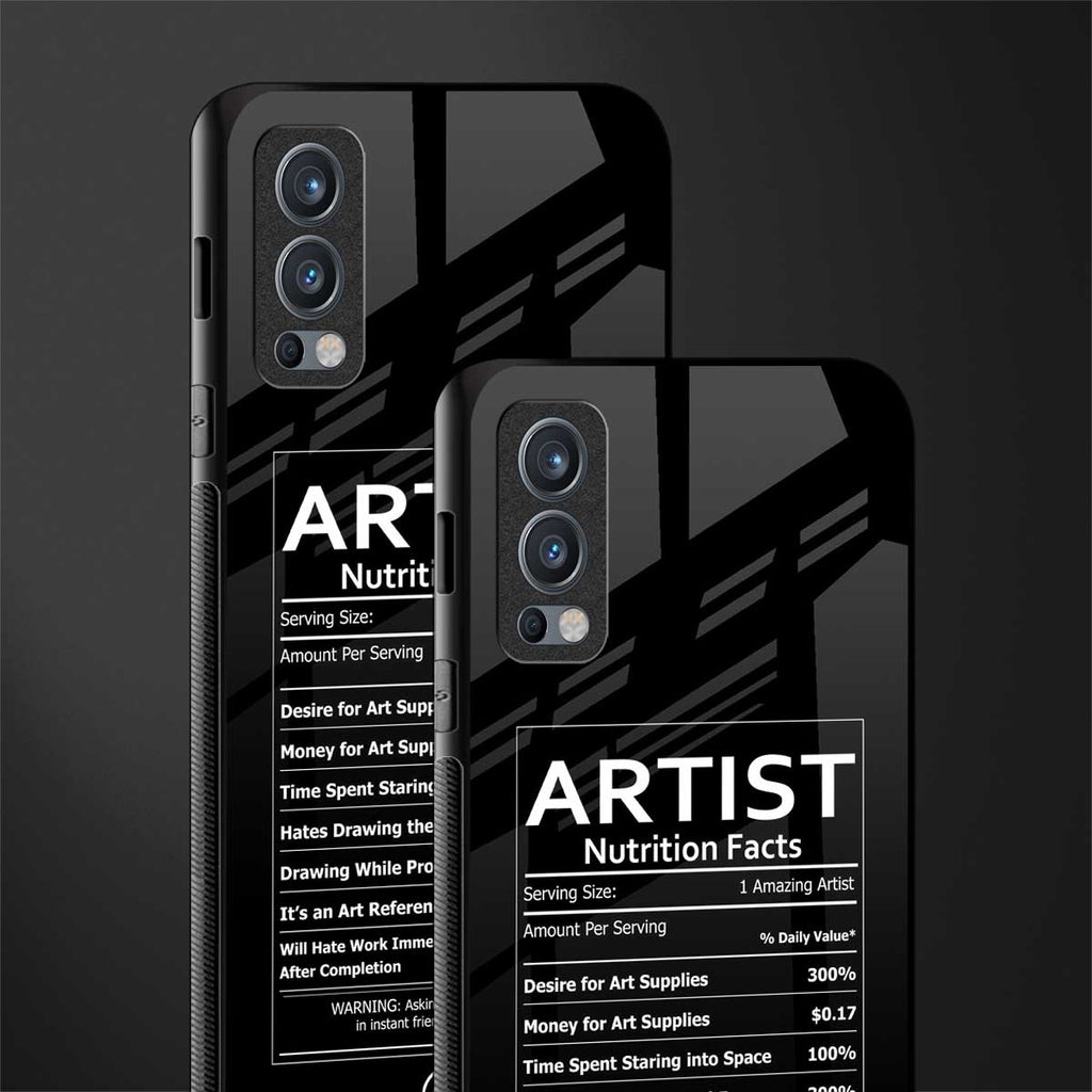 artist nutrition facts glass case for oneplus nord 2 5g image-2