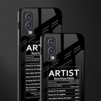 artist nutrition facts glass case for oneplus nord 2 5g image-2
