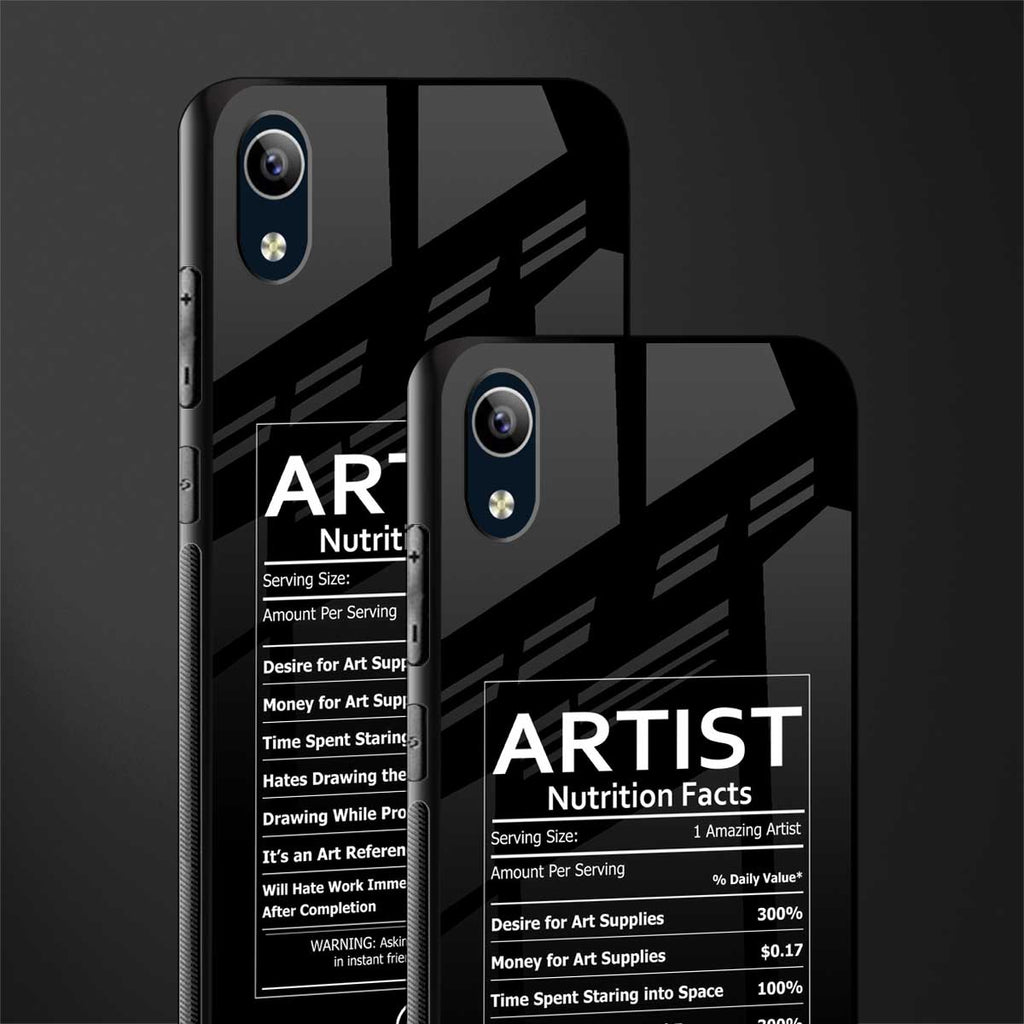 artist nutrition facts glass case for vivo y1s without fingerprint image-2