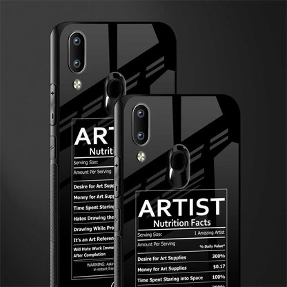 artist nutrition facts glass case for vivo y95 image-2
