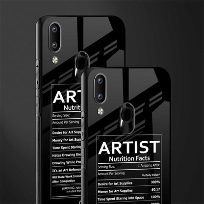 artist nutrition facts glass case for vivo y93 image-2