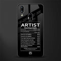 artist nutrition facts glass case for vivo y95 image