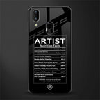 artist nutrition facts glass case for vivo y95 image