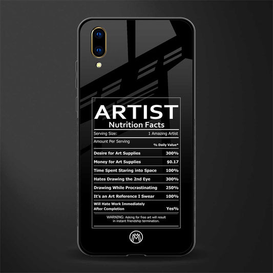 artist nutrition facts glass case for vivo v11 pro image