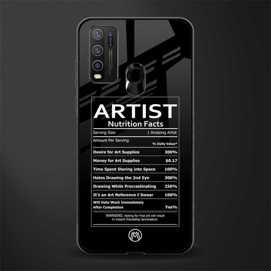 artist nutrition facts glass case for vivo y30 image