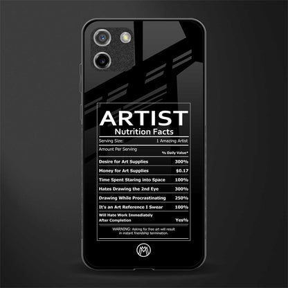 artist nutrition facts glass case for realme c11 image
