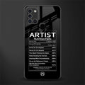 artist nutrition facts glass case for samsung galaxy a21s image