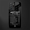 artist nutrition facts glass case for samsung galaxy note 20 ultra 5g image