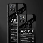 artist nutrition facts glass case for realme c25 realme c25s image-2