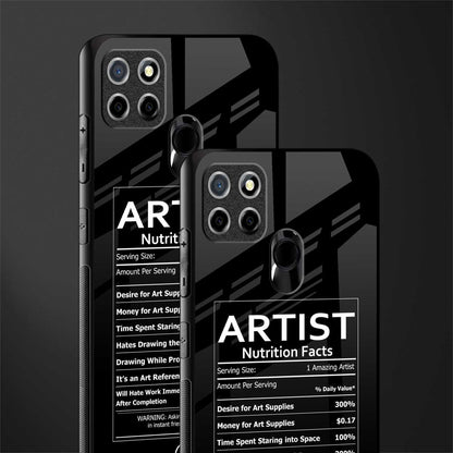 artist nutrition facts glass case for realme narzo 30a image-2