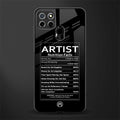 artist nutrition facts glass case for realme narzo 30a image