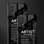 artist nutrition facts glass case for realme 7 image-2
