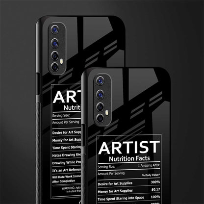 artist nutrition facts glass case for realme 7 image-2
