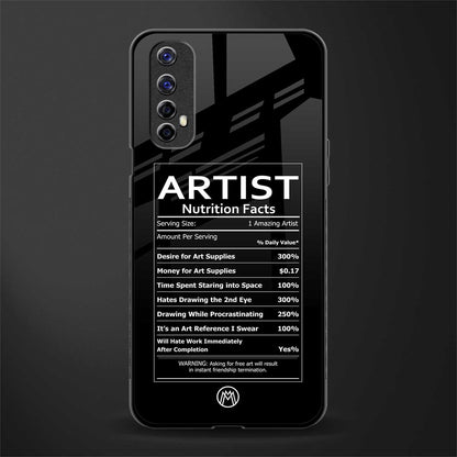 artist nutrition facts glass case for realme narzo 20 pro image